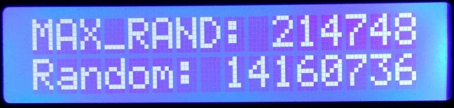 Example of reading: LCD