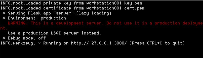 Server running